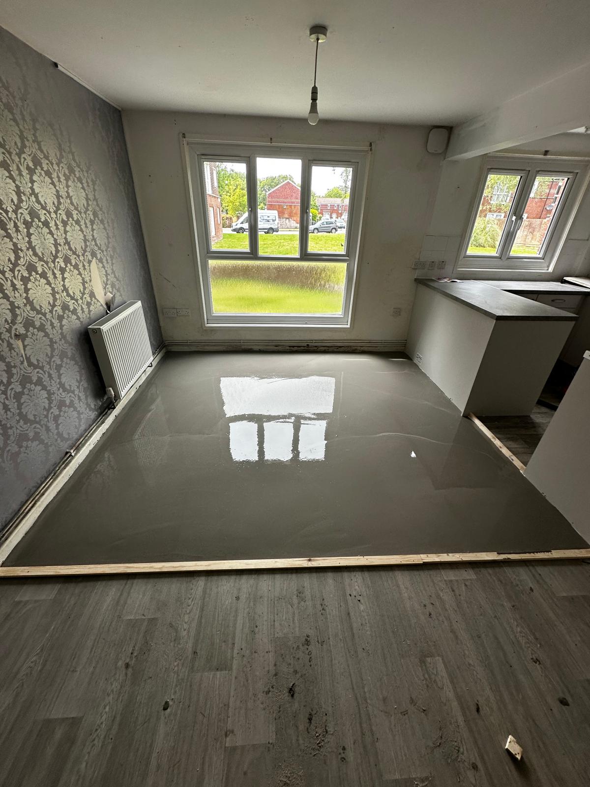 Floor sealed and encapsulated