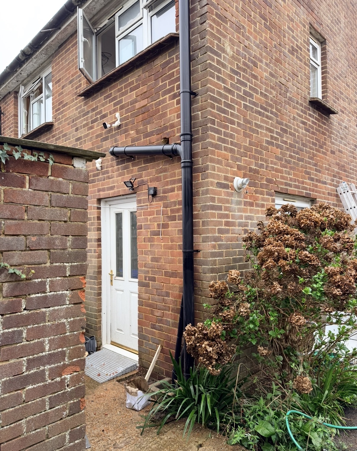 New uPVC soil stack installed