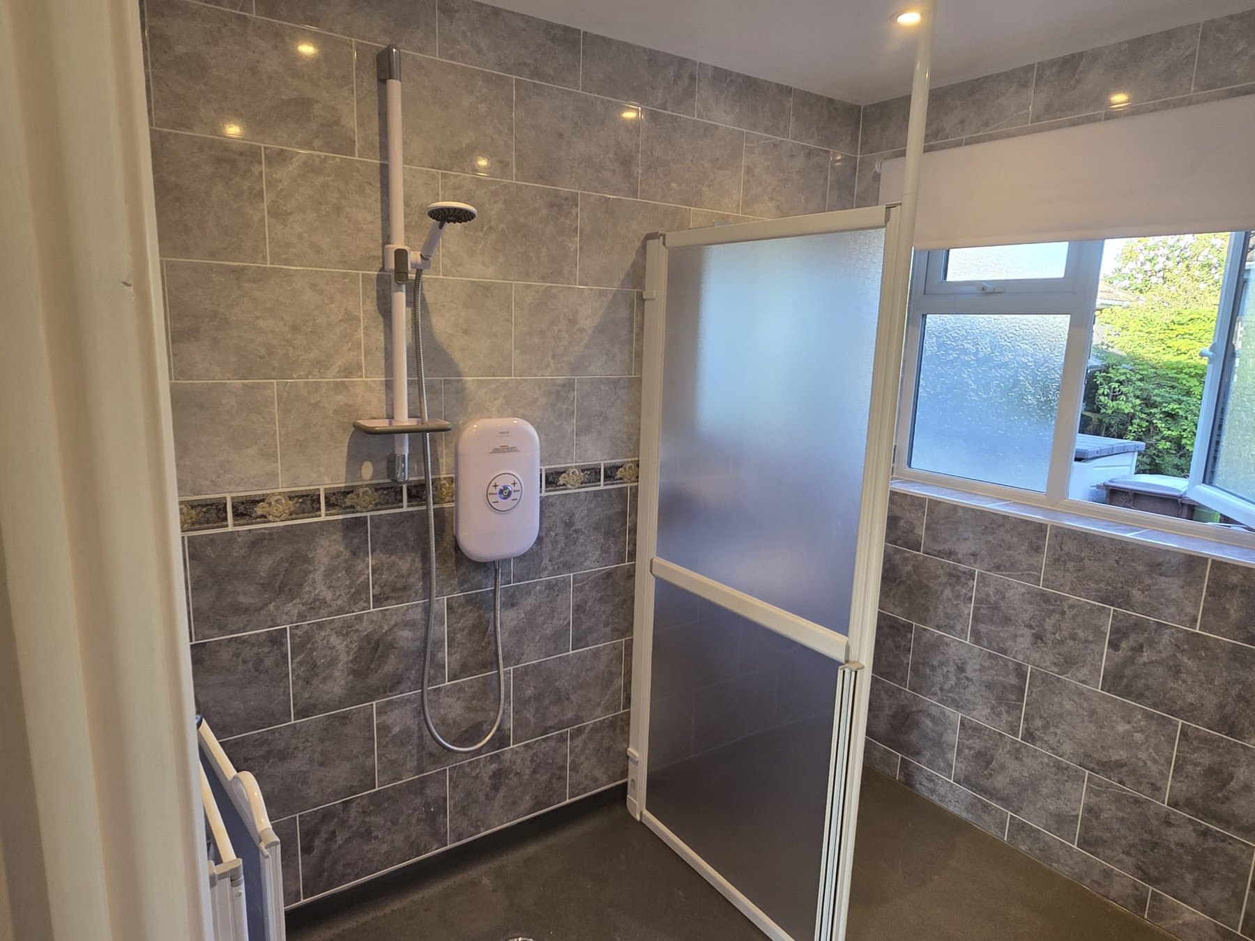 Completed accessible wet room