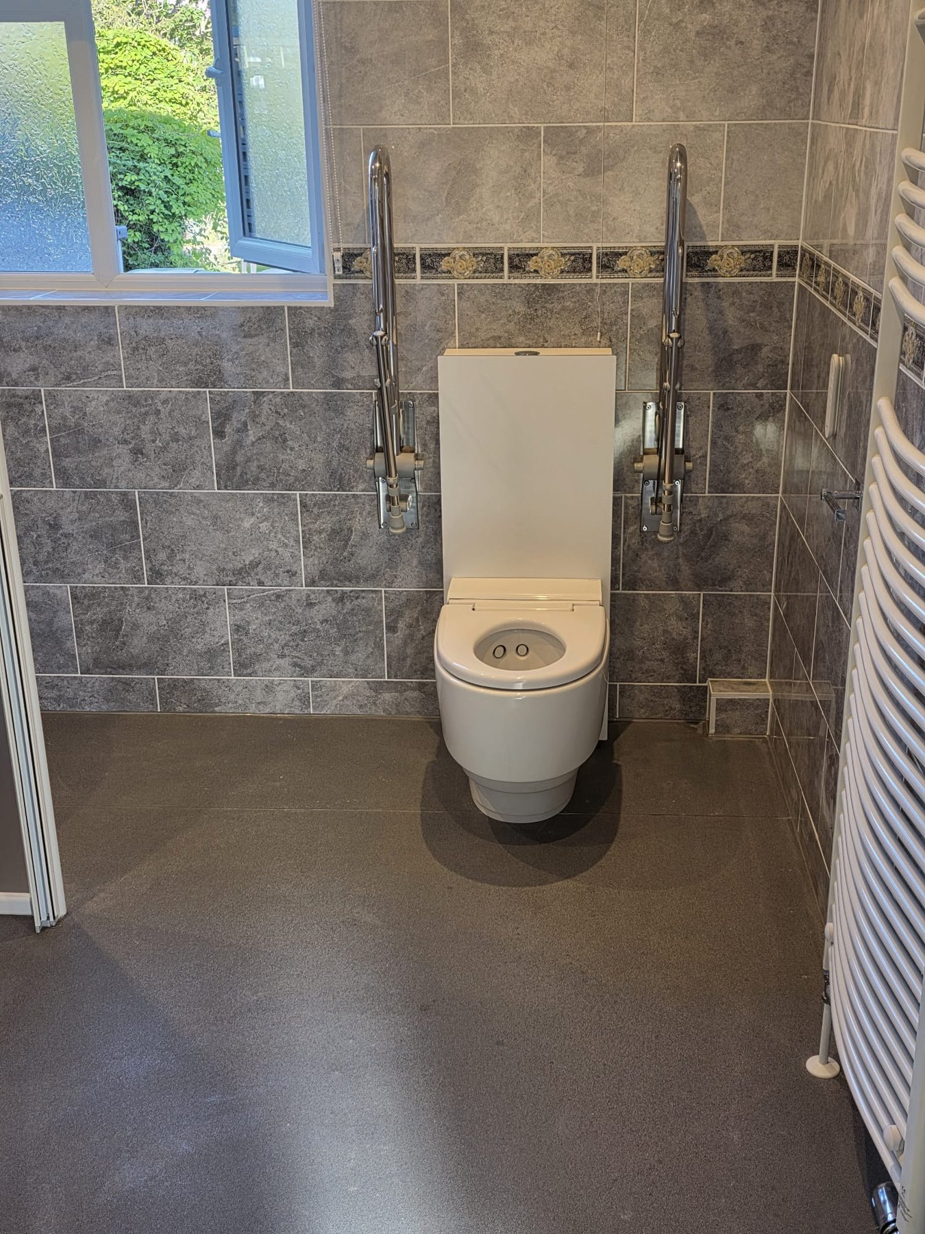 Completed accessible toilet area
