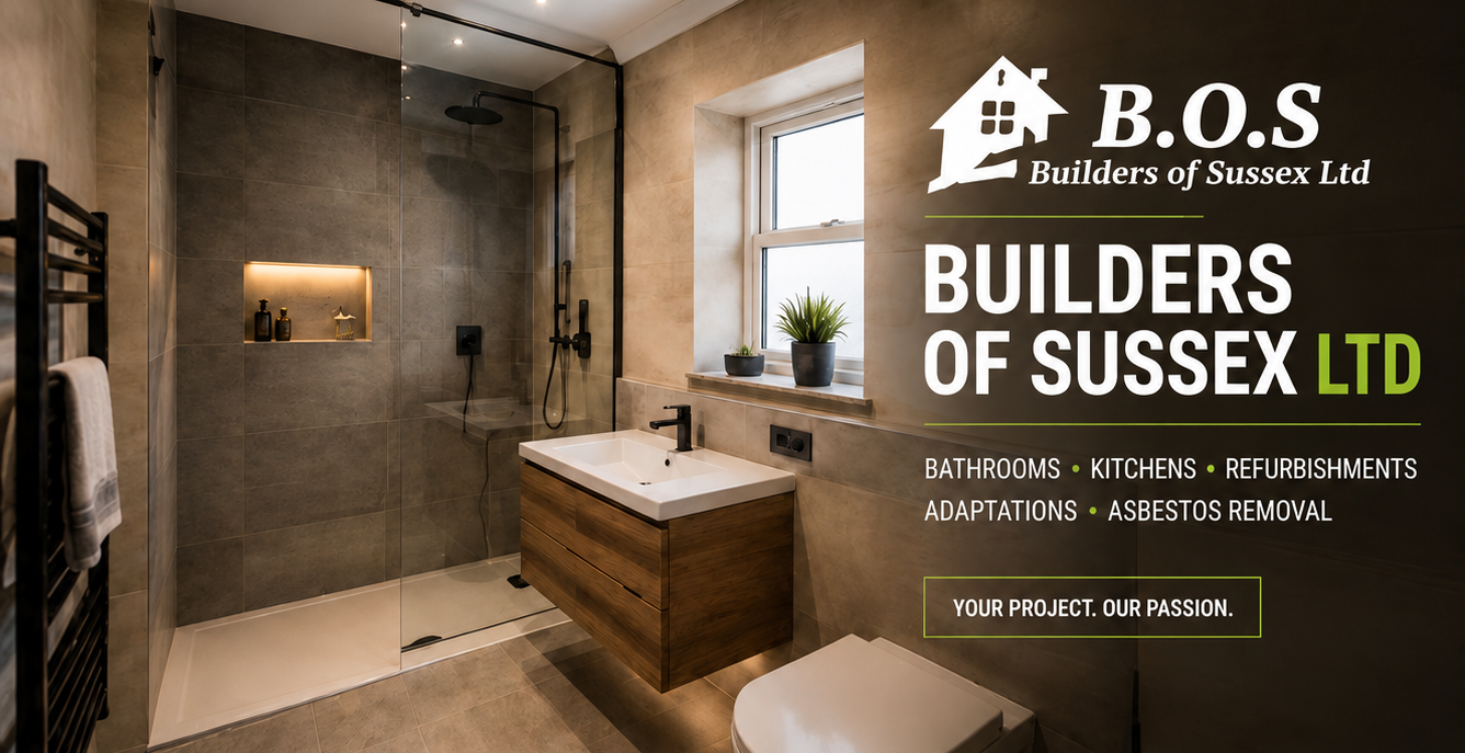 Builders of Sussex bathroom refurbishment services